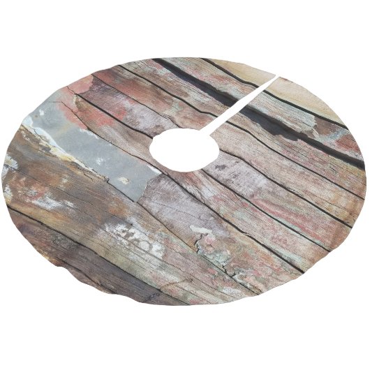 Oude houten rustieke boot houten plank kerstboom rok (Gekanteld)