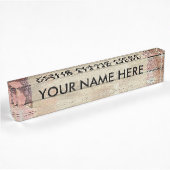 Oude houten rustieke boot houten plank naambordje