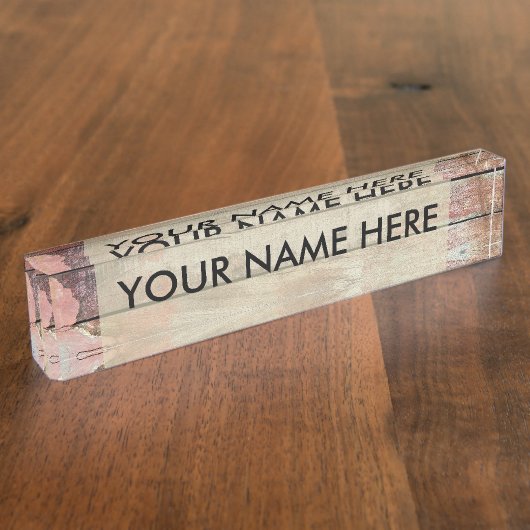Oude houten rustieke boot houten plank naambordje (Zijkant)