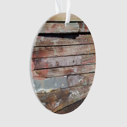 Oude houten rustieke boot houten plank ornament (voorkant)