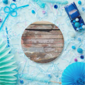 Oude houten rustieke boot houten plank papieren bordje (Feest)