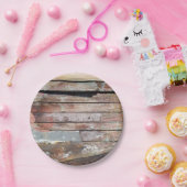 Oude houten rustieke boot houten plank papieren bordje (Feest)