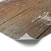 Oude houten rustieke boot houten plank poster (Hoek)