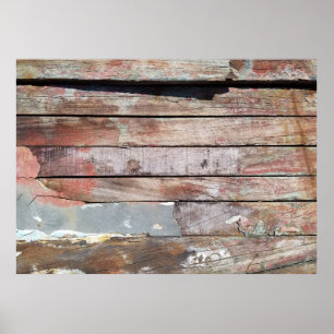 Oude houten rustieke boot houten plank poster