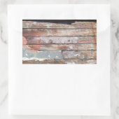 Oude houten rustieke boot houten plank rechthoekige sticker (Tas)