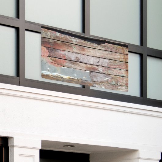 Oude houten rustieke boot houten plank spandoek (Buitenkant Gebouw)