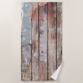 Oude houten rustieke boot houten plank strandlaken (Voorkant)