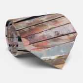 Oude houten rustieke boot houten plank stropdas (Opgerold)