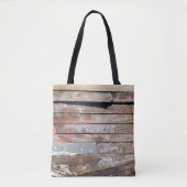 Oude houten rustieke boot houten plank tote bag (Voorkant)