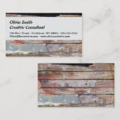 Oude houten rustieke boot houten plank visitekaartje (Voorkant / Achterkant)