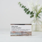 Oude houten rustieke boot houten plank visitekaartje (Staand voorkant)