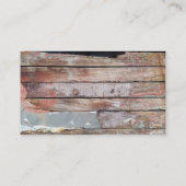 Oude houten rustieke boot houten plank visitekaartje (Achterkant)