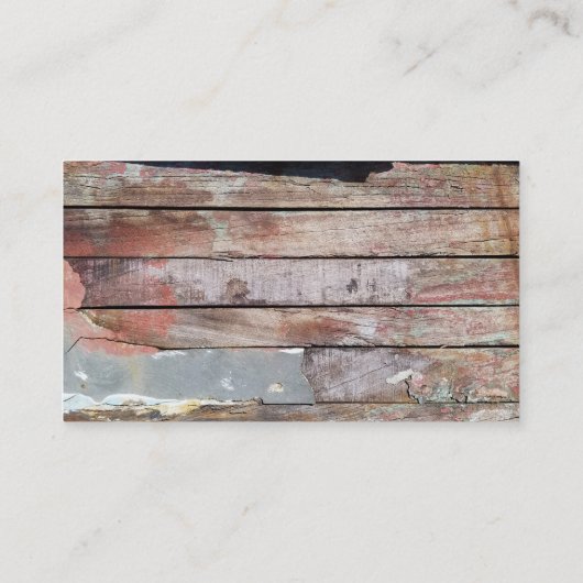 Oude houten rustieke boot houten plank visitekaartje (Achterkant)