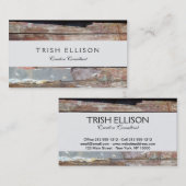 Oude houten rustieke boot houten plank visitekaartje (Voorkant / Achterkant)