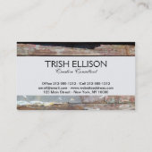 Oude houten rustieke boot houten plank visitekaartje (Achterkant)