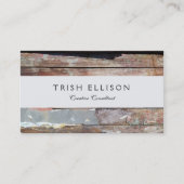 Oude houten rustieke boot houten plank visitekaartje (Voorkant)