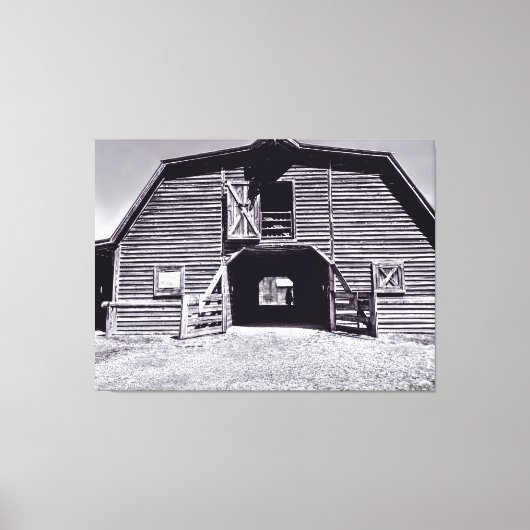 Oude houten schuur exterieur canvas afdruk (Voorkant)