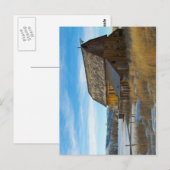 Oude houten schuur in de winter briefkaart (Voorkant / Achterkant)