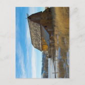 Oude houten schuur in de winter briefkaart (Voorkant)