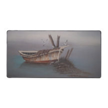 Oude Houten Skiff Desk Mat