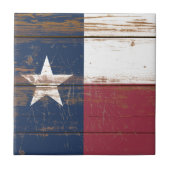 Oude Houten Texas State Vlag Tegeltje (Voorkant)