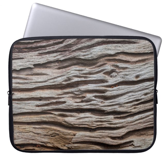 Oude  houten textureabstracte, home decor, ba laptop sleeve (Voorkant)