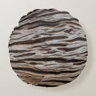 Oude houten textureabstracte, home decor, ba rond kussen