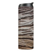 Oude houten textureabstracte, home decor, ba thermosbeker (Gedraaid links)