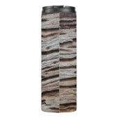 Oude houten textureabstracte, home decor, ba thermosbeker (Achterkant)