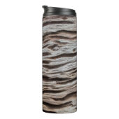 Oude houten textureabstracte, home decor, ba thermosbeker (Geroteerd rechts)