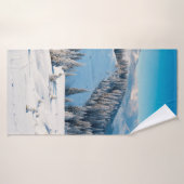 Oude houten textuur of achtergrond met termi badhanddoek (Badhanddoek)