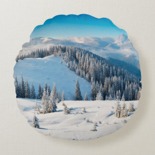 Oude houten textuur of achtergrond met termi rond kussen