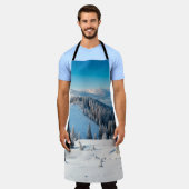 Oude houten textuur of achtergrond met termi schort (Gedragen)