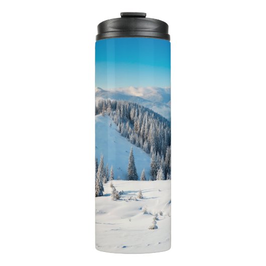 Oude houten textuur of achtergrond met termi thermosbeker (Voorkant)