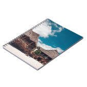 Oude houten tropische bungalow op de beachoever, a notitieboek (Linkerzijde)