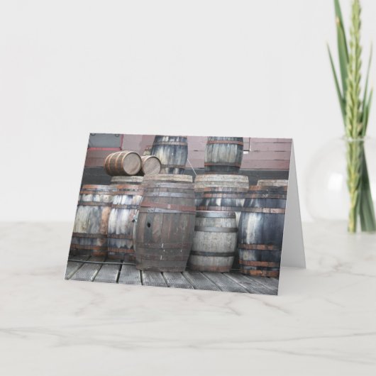 Oude houten vaten kaart (Voorkant)