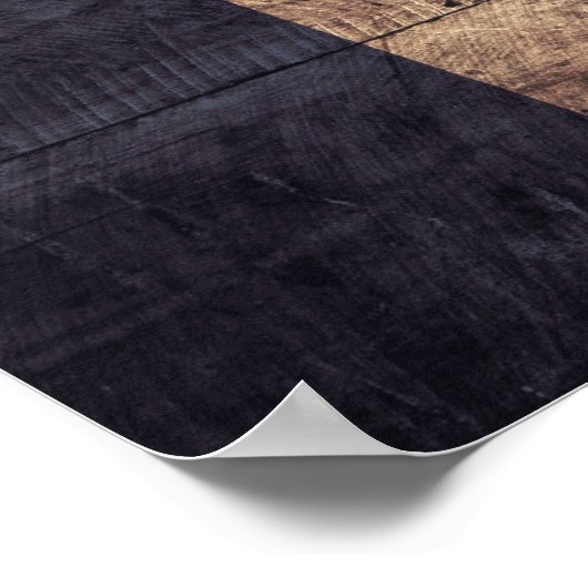 Oude houten vlag; poster (Hoek)