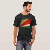 Oude houten vlag van de Seychellen T-shirt (Voorkant volledig)