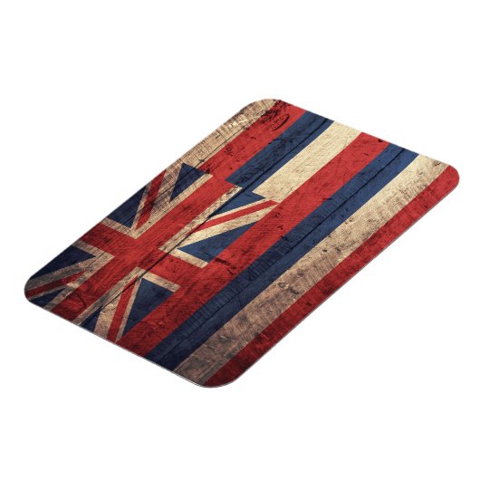 Oude houten vlag van Hawaï; Magneet (Linkerzijde)