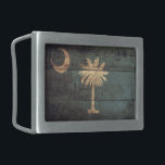 Oude houten vlag van South Carolina; Gesp<br><div class="desc">South Carolina Flag; South Carolinianus</div>