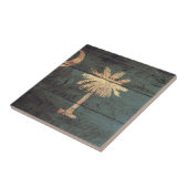 Oude houten vlag van South Carolina; Tegeltje (Zijkant)