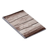 Oude houten vloer met scheuren, oude houten textuu notitieboek (Rechterzijde)