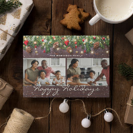 Oude houten vrolijke feestdagen 2 foto feestdagenkaart