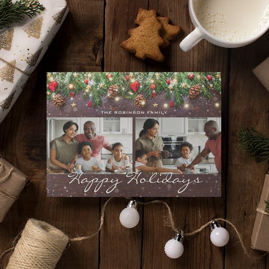 Oude houten vrolijke feestdagen 2 foto feestdagenkaart