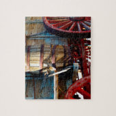 Oude Houten Wagen Legpuzzel (Verticaal)