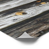 Oude houten wand met raam poster (Hoek)