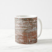 Oude houtextuur backaardabstract, thuis koffiemok (Voorkant rechts)