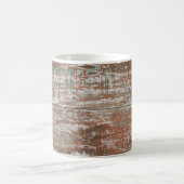 Oude houtextuur backaardabstract, thuis koffiemok (Center)