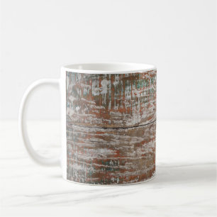 Oude houtextuur backaardabstract, thuis koffiemok