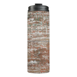 Oude houtextuur backaardabstract, thuis thermosbeker